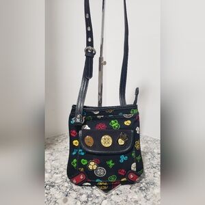 Kathy Van Zeeland Small Crossbody Featuring Colorful Charm Pins